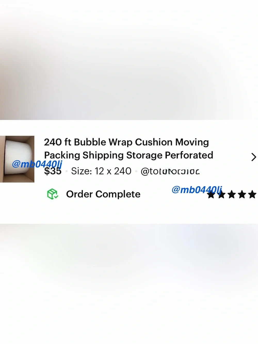 240 ft Bubble Wrap Cushion Moving Packing Shipping Storage Perforated